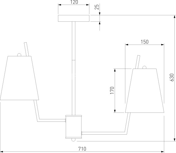 Потолочная люстра Eurosvet 60173/6 латунь