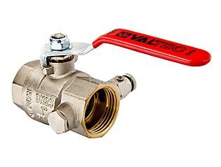 Кран шаровой с дренажем и воздухоотводчиком 3/4" в-в рыч. VALTEC