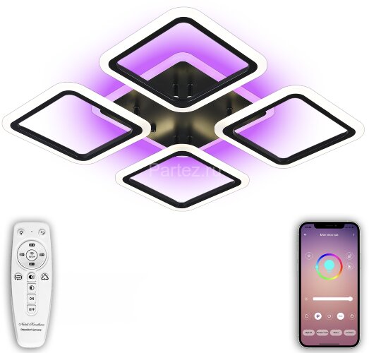 Потолочная люстра Natali Kovaltseva HIGH-TECH LED LAMPS 82004 BLACK