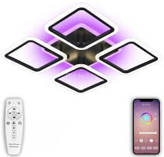 Потолочная люстра Natali Kovaltseva HIGH-TECH LED LAMPS 82004 BLACK