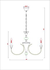 Подвесная люстра Arte Lamp A4094LM-6WH