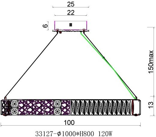 Подвесная люстра Fluorite FL1057-10P