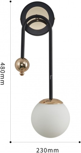 Бра Arte Milano 274307/1B BK/GD