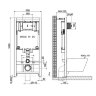 Комплект инсталляция OLI 80 ECO + подвесной унитаз Kale BABEL с сиденьем микролифт +панель слива Riv