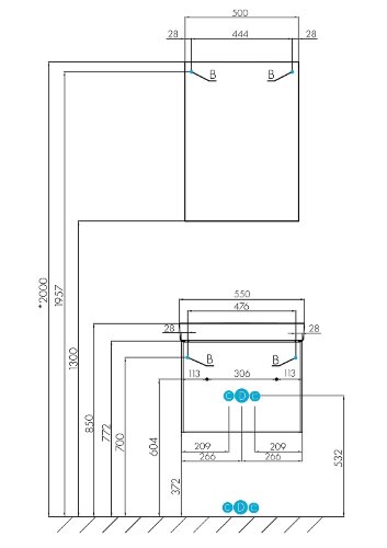 Зеркало-шкаф AQUATON Асти 50 белый (1A263302AX010)