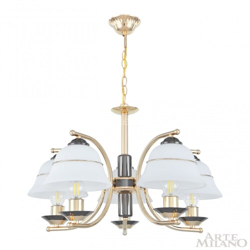 Подвесная люстра Arte Milano 301240/5 Bk/Gd