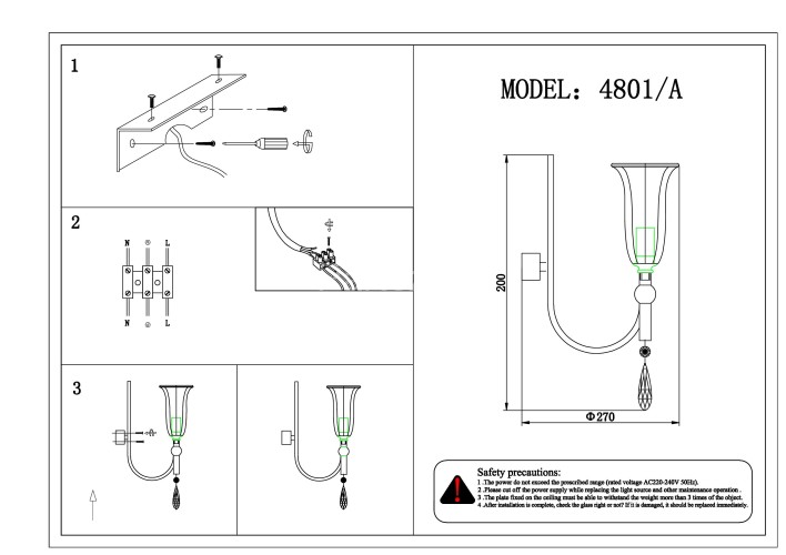 Бра Newport 4801/A