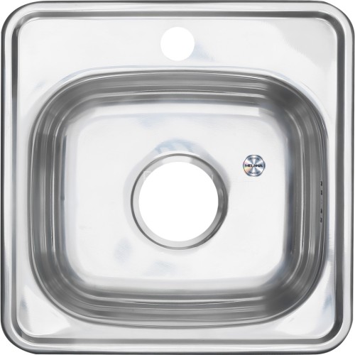 Мойка 3838 MELANA 0,6/160 врезная квадратная с сифоном (022 t *15)