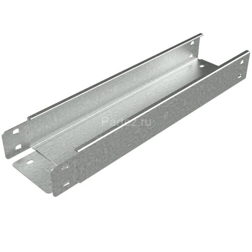 Лоток листовой неперфорированный 300х50 L3000 сталь 0.7мм "БЫСТРЫЙ МОНТАЖ" LN50-300-0.7-3000 КМ LO02