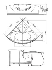 Акриловая ванна Gemy G9025 II K