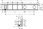 Hansgrohe 15356000 RainSelect Термостат, скрытого монтажа, для 3 потребителей, хром