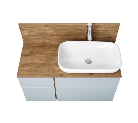Тумба под раковину AQUATON Мишель 100 NEW подвесная, без столешницы, Дуб Рустикальный (1A256901MIX30