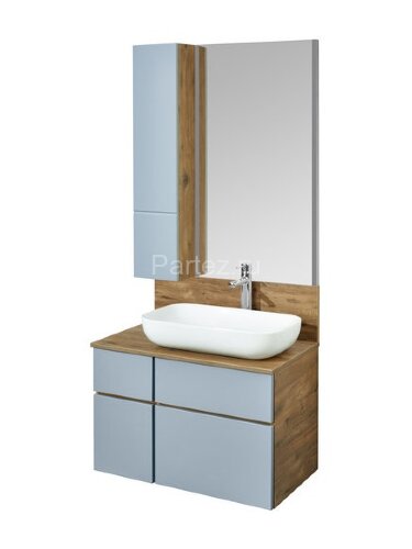 Тумба под раковину AQUATON Мишель 100 NEW подвесная, без столешницы, Дуб Рустикальный (1A256901MIX30