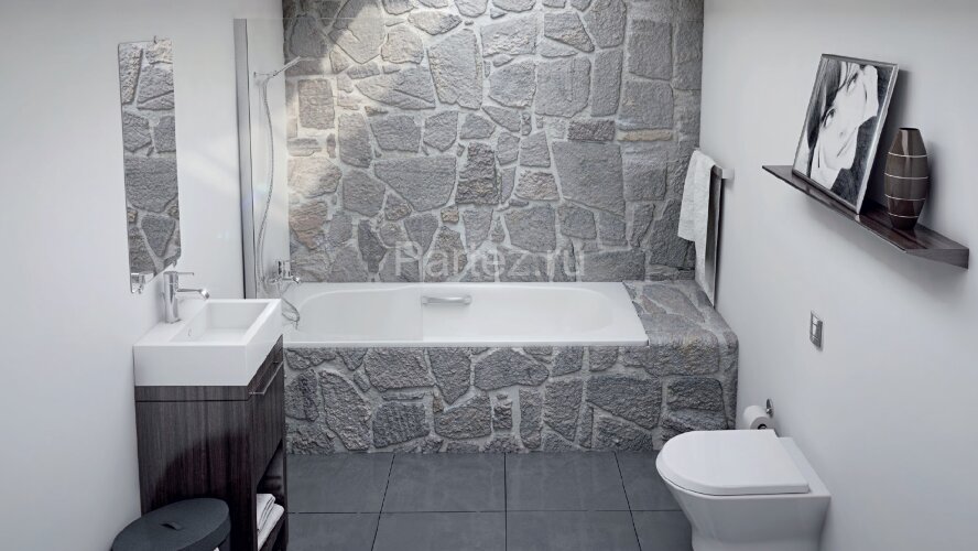 Ванна стальная BLB Atlantica 180x80x36, универсальная, с отверстиями для ручек