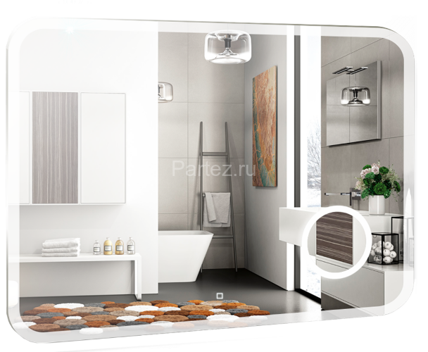 Зеркало Azario Эльза 1000х800 c подсветкой и диммером, сенсорный выключатель (ФР-00002155)