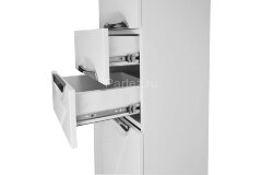 Пенал Loranto Стиль 30 с корзиной для белья, правосторонний, 300х1970х330, белый (CS00024792)