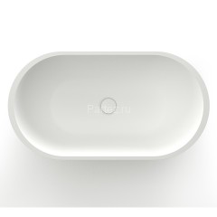 Раковина AZARIO 650x350x160 накладная из искусственного камня, белая матовая (AZ-1132S)