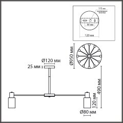 Потолочная люстра Lumion 8099/12C