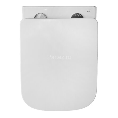 Унитаз подвесной Loranto Delphi 340х485х290 безободковый с системой смыва Tornado в комплекте с быст