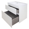Комплект тумба Azario Velluto 60 600х450х660 подвесная, с раковиной Slim 60, белый матовый (CS000886