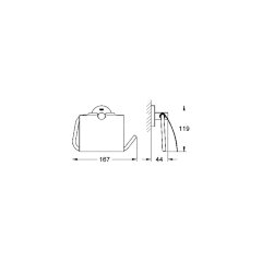 Держатель туалетной бумаги Grohe Essentials с крышкой Хром (40367001)