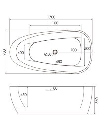 Акриловая ванна Gemy G9210
