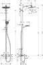 Hansgrohe 27320000 Crometta S 240 1jet, душевая система с термостатом для ванны