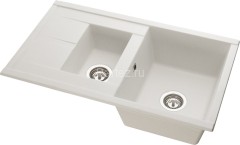 Кухонная мойка AQUATON Делия 87, двойная, цвет жемчуг (1A716232DE240)