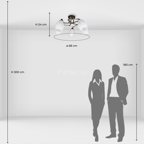 Потолочная люстра DeMarkt 680012105