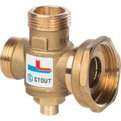 Термостатический смесительный клапан G 1"М-G 1"1/2F-G 1"M 60°С Stout