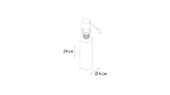 Дозатор жидкого мыла Fixsen Hotel 300 мл, врезной, пластиковая помпа, хром (FX-31012С )