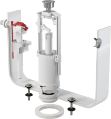 Выпускной комплект Alcadrain с боковой подводкой (пластик), со стоп кнопкой (SA2000 1/2" CHROM)