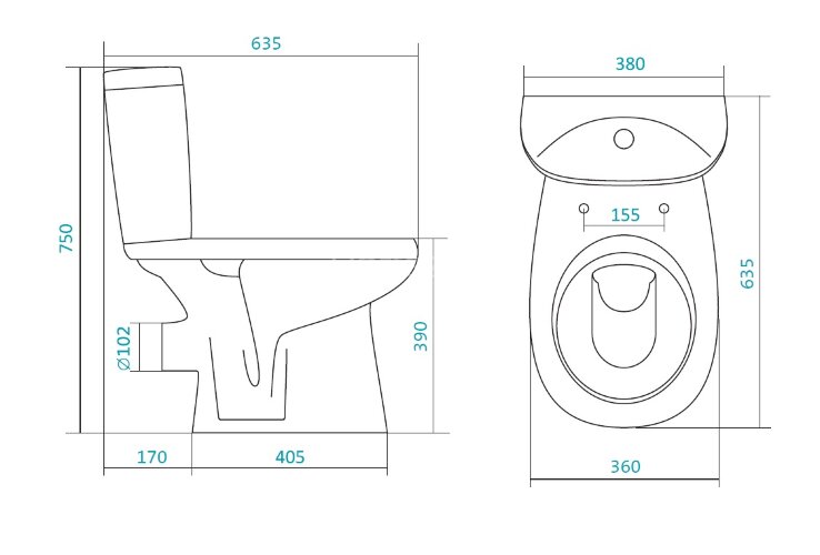 Унитаз-компакт Santek ENJOY горизонтальный выпуск с сидентем полипропилен, белый (WQ7F66610001911)