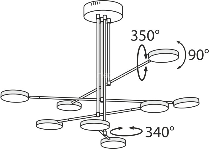Потолочная люстра Maytoni MOD070PL-L48B3K