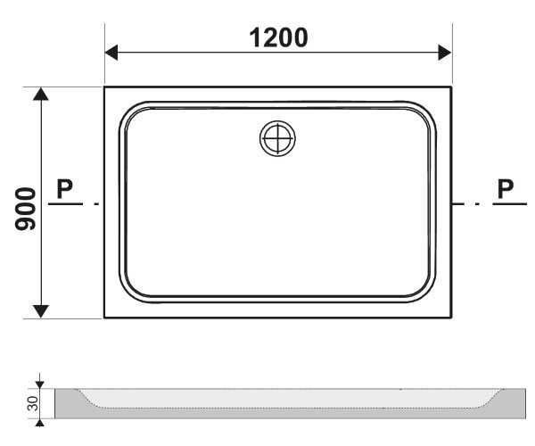 Душевой поддон Ravak GIGANT PRO 120х90 CHROME белый