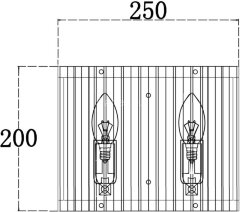 Настенный светильник Maytoni MOD087WL-02G