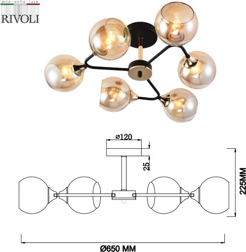 Потолочная люстра Rivoli 3138-306