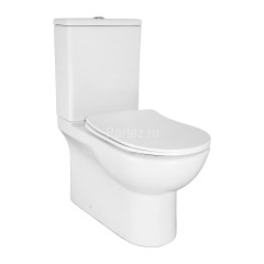 Унитаз-компакт AZARIO Ambra 645x370x815 напольный, безободковый, в комплекте сиденьем микролифт (AZ-
