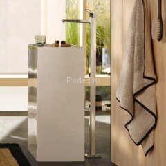 74530000 Metropol Смеситель напольного монтажа, однорычажный, с рукояткой Loop, без сливного гарниту