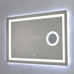 Зеркало AZARIO Оптима 915х685, LED-подсветка с диммером 2 режима, сенсорный выключатель, увеличитель