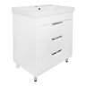Комплект тумба Стиль- 70/3Н "Соло" 700х880х480 напольная, с раковиной Tempo 70, с доводчиками, белый