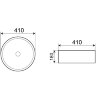 Раковина-чаша Azario 410х410х180 накладная, круглая, белый матовый (AZ-3272-MW)