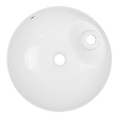 Раковина накладная Azario 430х430х130 круглая, белый глянец (AZ-3209)