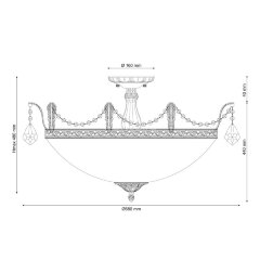Потолочная люстра Lucia Tucci BARLETTA 182.10 D720 antique