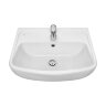 Раковина подвесная Santek "Лонги-55" 550х420х195 фарфор, 1 отверстие под смеситель, белая (1.WH50.1.
