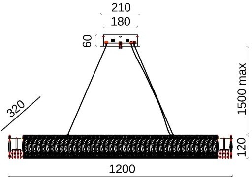 Подвесная люстра Fluorite FL1054-9P