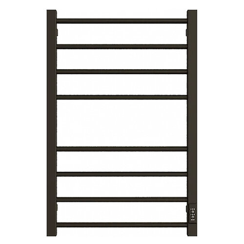 Полотенцесушитель электрический ДВИН S plaza neo 80/50 К, диммер, квадрат, чёрный матовый (465675917