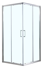 Душевое ограждение Azario GREENWOOD 800х800х1850, БЕЗ ПОДДОНА, прозрачное стекло 6 мм, цвет профиля серебро (AZ-NNE1142 800)