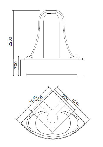 Акриловая ванна Gemy G9069 K