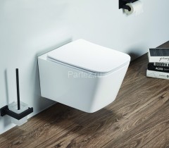 Сет AZARIO инсталляция + унитаз Nova с быстросъемным сиденьем микролифт+чёрная клавиша смыва (AZ-801